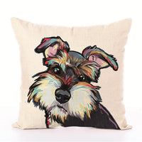 HKM-680723 White Polyester Peach Skin Cushion Cover 45cm x 45cm, Easy to Clean, Fashion Design