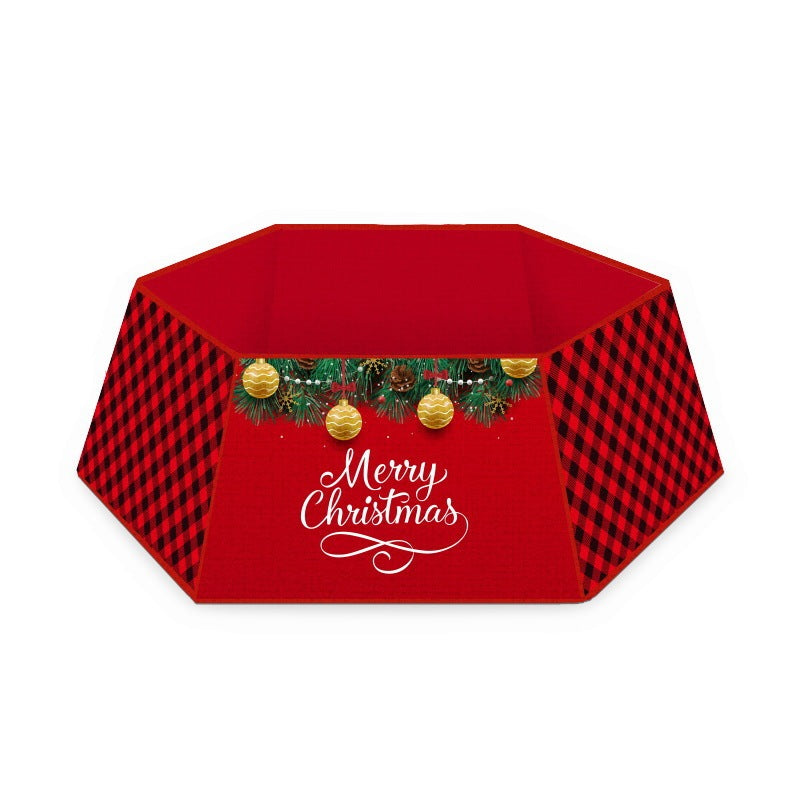 HKM-680787 Christmas Tree Skirt in Non-Woven Fabric - 40x25cm, Various Colors