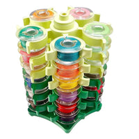 HKM-680851 6-Layer Rotating Bobbin Storage Organizer with 30 Grids for Sewing Supplies