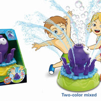 HKM-680851 Cartoon Octopus Water Spray Toy - 360-Degree Rotating Sprinkler for Outdoor Play