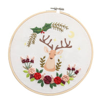 HKM-681171 Color Printed Cartoon Animal Hand Embroidery Wall Art – DIY Cotton Craft (20x20CM)