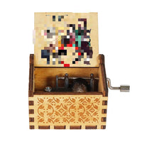 HKM-681171 Demon Slayer Hand Cranked Wooden Music Box - Unique Carved Design