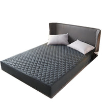 HKM-681171 Waterproof Solid Color Quilted Fitted Sheet for Medium and High Mattresses