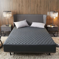 HKM-681171 Waterproof Solid Color Quilted Fitted Sheet for Medium and High Mattresses
