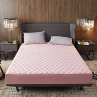 HKM-681171 Waterproof Solid Color Quilted Fitted Sheet for Medium and High Mattresses
