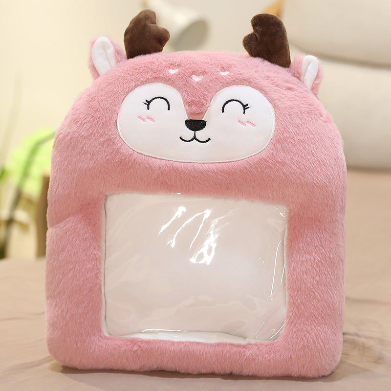 HKM-681299 Cartoon Plush Winter Hand Warmer Pillow - Cozy Individual Cushion 40x33cm
