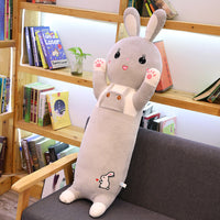 HKM-681491 Soft Plush Rabbit Pillow Doll - 3D Down Cotton Stuffed Toy - Cute Sleep Companion for Girls
