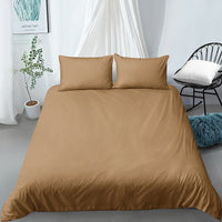 HKM-681491 Solid Color Three-Piece Bedding Set with Customizable Duvet Cover and Pillowcases