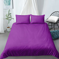 HKM-681491 Solid Color Three-Piece Bedding Set with Customizable Duvet Cover and Pillowcases