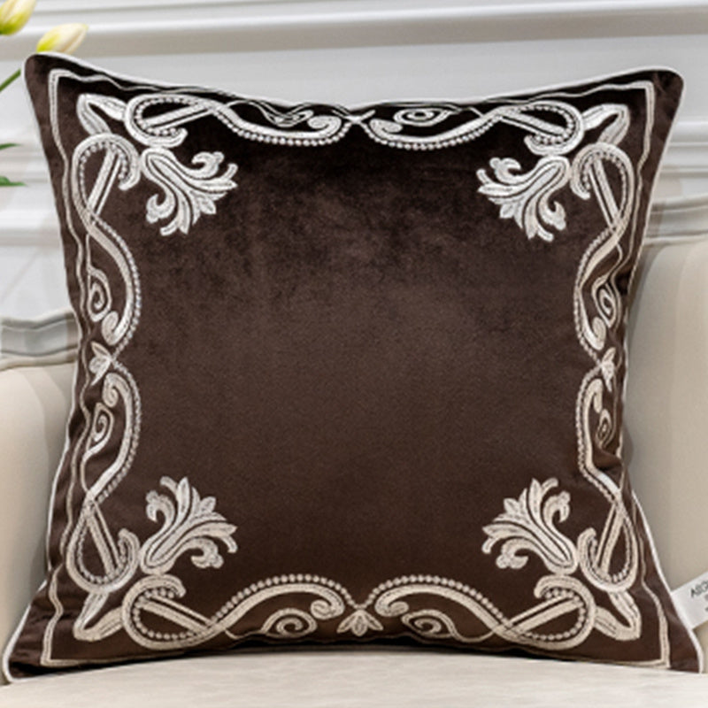 HKM-681555 Geometric Pattern Flannel Cushion Cover with PP Cotton Filling for Home Decor