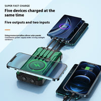 HKM-681555 Solar Portable Wireless Charger Power Bank - Multiple Color Options