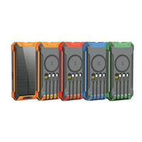 HKM-681555 Solar Portable Wireless Charger Power Bank - Multiple Color Options