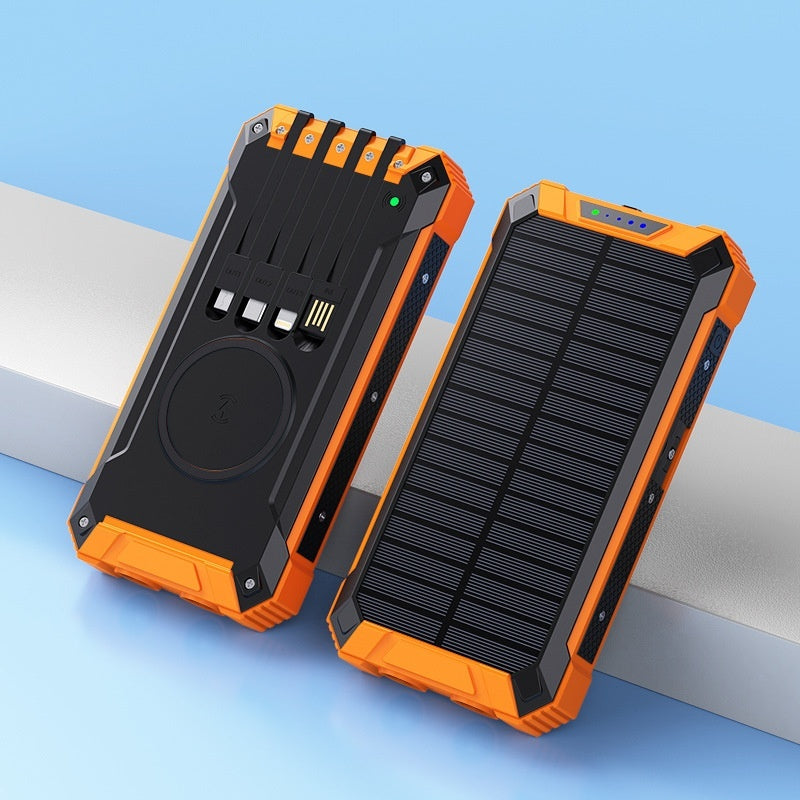 KTX-681555 Solar Portable Wireless Charger Power Bank - Multiple Color Options