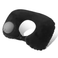 HKM-681619 Portable Inflatable U-Shaped Travel Pillow with Eye Mask and Earplugs
