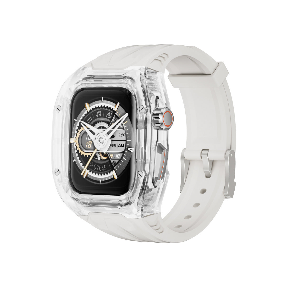 HKM-681683 Transparent TPU Apple Watch Strap for 9/8/7/6/SE [44/45mm] - Available in Multiple Colors