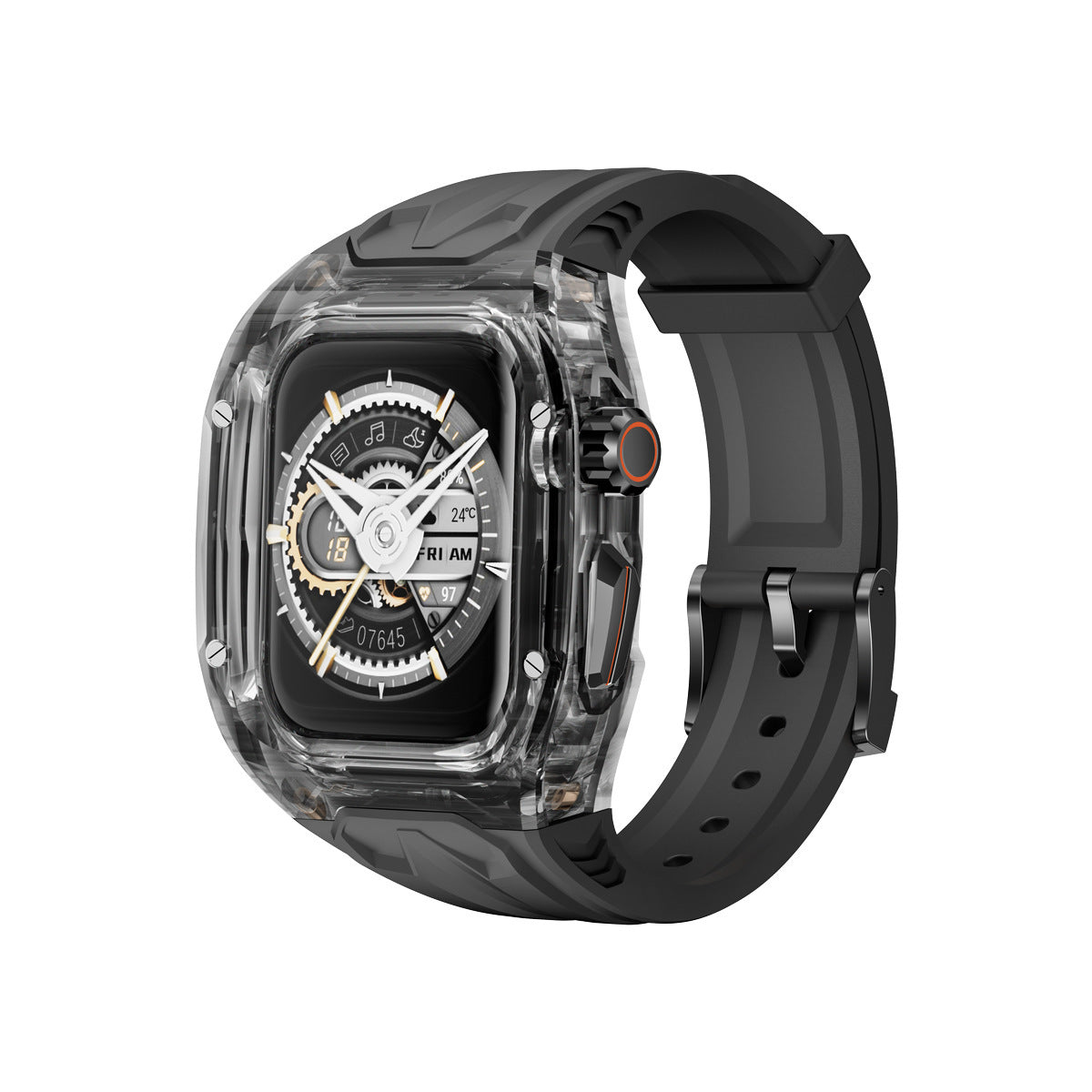 HKM-681683 Transparent TPU Apple Watch Strap for 9/8/7/6/SE [44/45mm] - Available in Multiple Colors