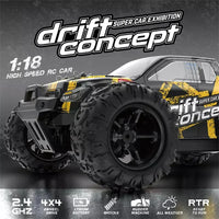 HKM-681747 4WD High-Speed Drifting RC Car Toy - 1/18 Scale Remote Control Vehicle for Kids and Beginners