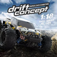 HKM-681747 4WD High-Speed Drifting RC Car Toy - 1/18 Scale Remote Control Vehicle for Kids and Beginners