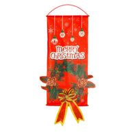 HKM-681939 Christmas Decorative Banner Set - Santa, Snowman, Moose & Elf Designs on Oxford Cloth and Polyester for Holiday Celebrations