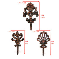 HKM-682003 European Style Wall-Mounted Retro Iron Hooks for Outdoor Decoration