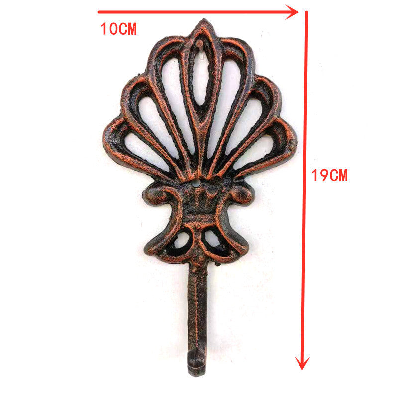 HKM-682003 European Style Wall-Mounted Retro Iron Hooks for Outdoor Decoration