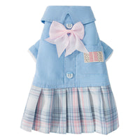 HKM-682131 Cute Lattice Skirt for Cats and Dogs - Spring and Autumn Fashion Apparel