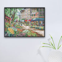 HKM-682323 Scenery Cross Stitch Kit - Eco-Friendly Cotton, Various Printed Fabrics