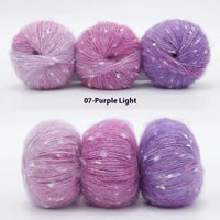 HKM-682323 XINGX Gradient Mohair Wool Yarn - Medium Thin Polka Dot Soft Blend for Knitting and Crochet
