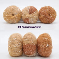HKM-682323 XINGX Gradient Mohair Wool Yarn - Medium Thin Polka Dot Soft Blend for Knitting and Crochet