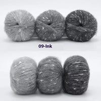 HKM-682323 XINGX Gradient Mohair Wool Yarn - Medium Thin Polka Dot Soft Blend for Knitting and Crochet
