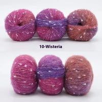 HKM-682323 XINGX Gradient Mohair Wool Yarn - Medium Thin Polka Dot Soft Blend for Knitting and Crochet