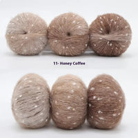 HKM-682323 XINGX Gradient Mohair Wool Yarn - Medium Thin Polka Dot Soft Blend for Knitting and Crochet