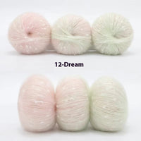 HKM-682323 XINGX Gradient Mohair Wool Yarn - Medium Thin Polka Dot Soft Blend for Knitting and Crochet
