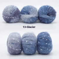 HKM-682323 XINGX Gradient Mohair Wool Yarn - Medium Thin Polka Dot Soft Blend for Knitting and Crochet