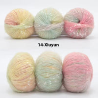 HKM-682323 XINGX Gradient Mohair Wool Yarn - Medium Thin Polka Dot Soft Blend for Knitting and Crochet