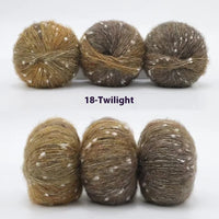 HKM-682323 XINGX Gradient Mohair Wool Yarn - Medium Thin Polka Dot Soft Blend for Knitting and Crochet