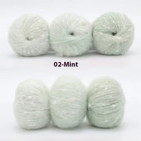 HKM-682323 XINGX Gradient Mohair Wool Yarn - Medium Thin Polka Dot Soft Blend for Knitting and Crochet