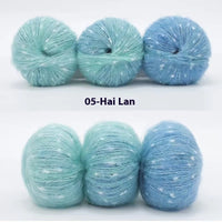 HKM-682323 XINGX Gradient Mohair Wool Yarn - Medium Thin Polka Dot Soft Blend for Knitting and Crochet
