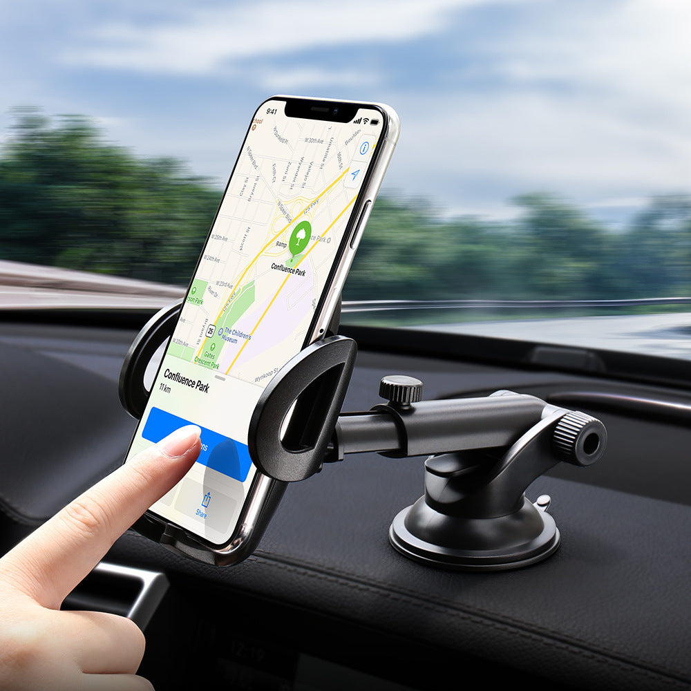 HKM-682387 Two-In-One Car Phone Holder for 3.8-6.5 Inch Devices - Dashboard & Windshield Mount