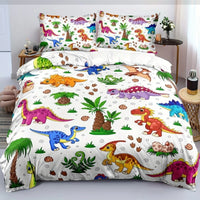 HKM-682643 Geometric Pattern Digital Printed Quilt Cover Set in Nordic Style, Available in Multiple Sizes