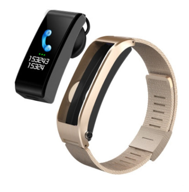 HKM-682835 Multi-Function Smart Bracelet Headset with Waterproof Design and Color Display