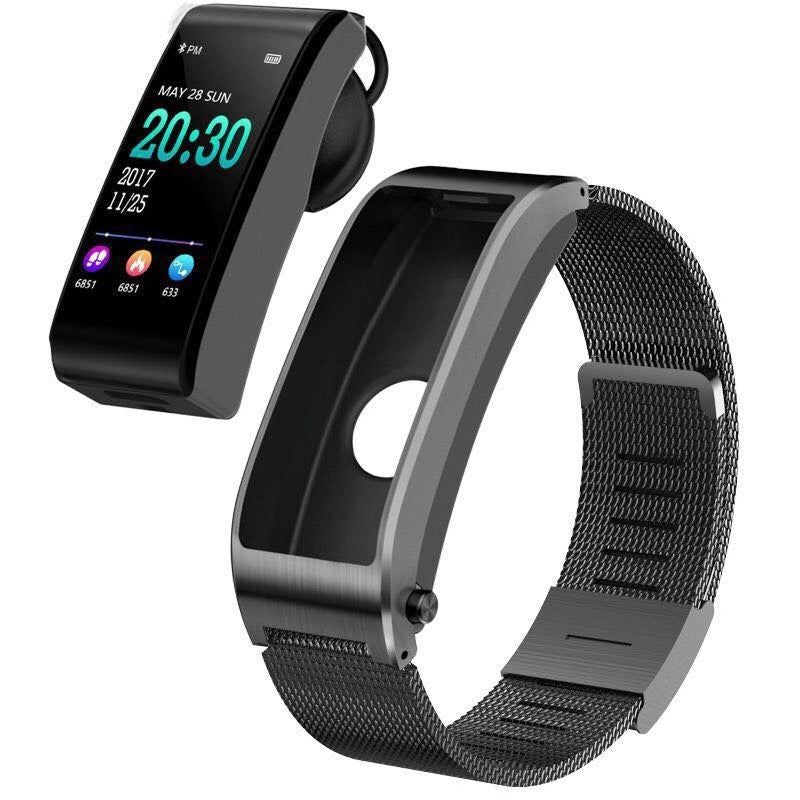 HKM-682835 Multi-Function Smart Bracelet Headset with Waterproof Design and Color Display