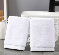 HKM-682899 Pure Cotton White Square Towel 30x30 cm with Quick Absorption, Soft Texture