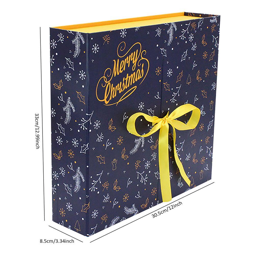 HKM-683091 Christmas Countdown Calendar Gift Box in Fixed Carton, Gray Board Material