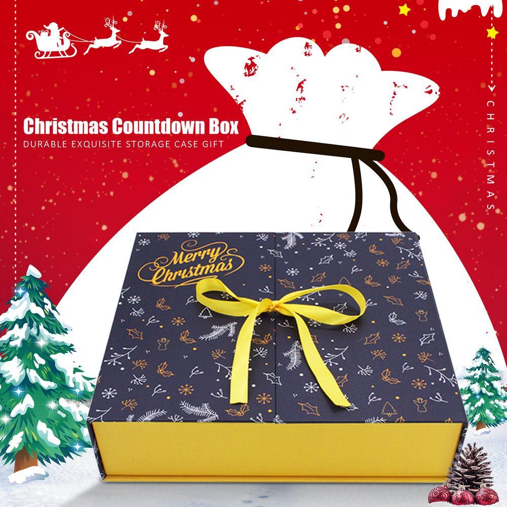 HKM-683091 Christmas Countdown Calendar Gift Box in Fixed Carton, Gray Board Material