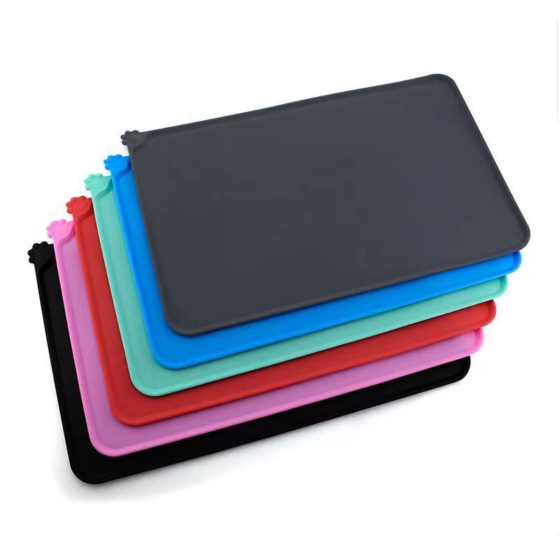 HKM-683091 No Plus-sized Silicone Pet Placemat Dog's Paw Pet Cat Dog Food Bowl Pad