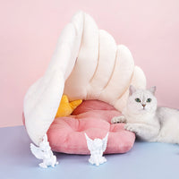 HKM-683155 Angel Wings Cat Nest Mat - Warm, Cozy Spring Sleeping Bed for All Seasons - Dual-Use Design, 52x52x50cm