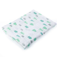 HKM-683155 Double Layer Cotton Baby Swaddle Quilt – Animal, Stripe, and Cartoon Patterns, 120x100 cm