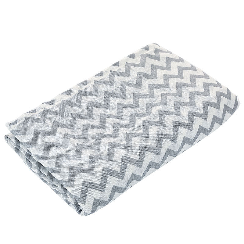 HKM-683155 Double Layer Cotton Baby Swaddle Quilt – Animal, Stripe, and Cartoon Patterns, 120x100 cm