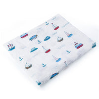 HKM-683155 Double Layer Cotton Baby Swaddle Quilt – Animal, Stripe, and Cartoon Patterns, 120x100 cm